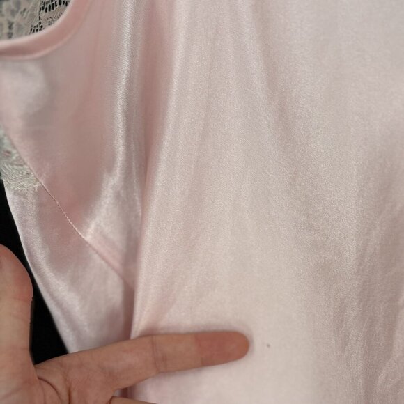 Morgan Taylor Intimates Women's Lace Trim Chemise Nightgown M Petal Pink - Picture 7 of 9